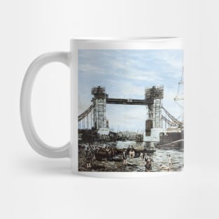 SS RUAHINE MOORED BELOW TOWER BRIDGE, LONDON Mug